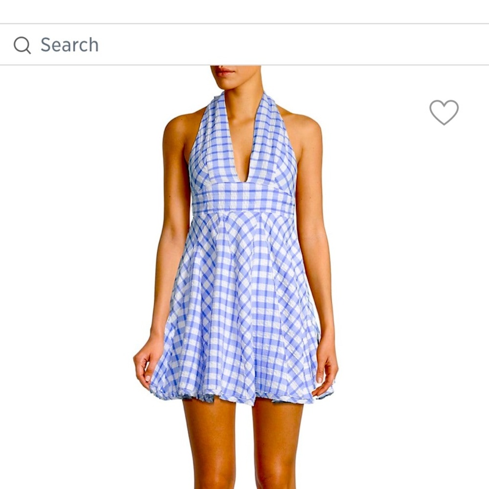 Free People Blue Checker Dress